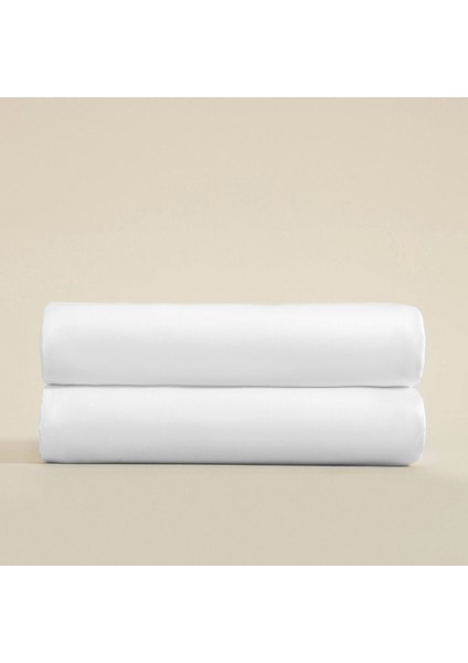 Ekstra Çift Kişilik Lastikli Çarşaf 200 x 200 cm Beyaz