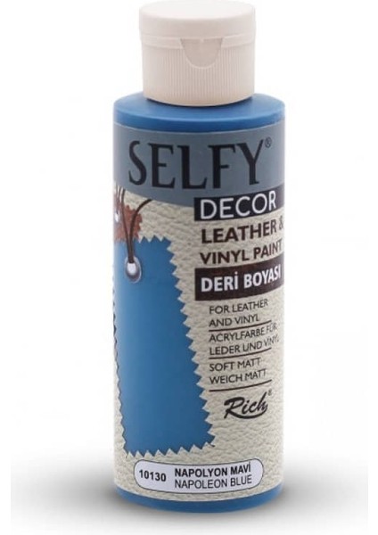 Selfy Decor Deri Boyası 120 cc 10130 Napolyon Mavı