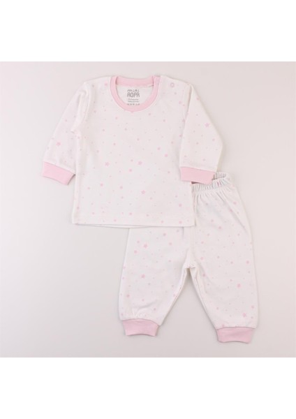 Kız Bebek Çocuk Pijama Takımı 0 - 6 Yaş Pembe Yıldızlı modelleri