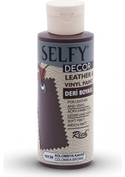 Selfy Decor Deri Boyası 120 cc 10136 Colombıa Kahve