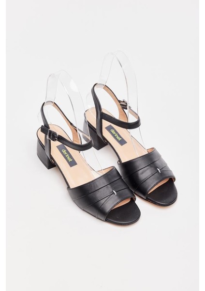 Hakiki Deri Günlük Kadın Kısa Topuklu Sandalet fırsatları