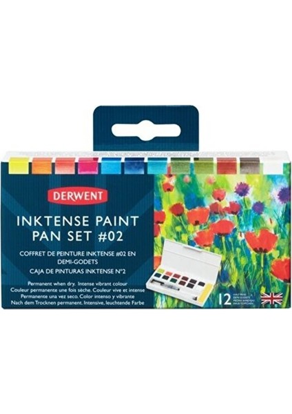 : Inktense Sulu Boya Seti : 12 Renk (Palet No 2)