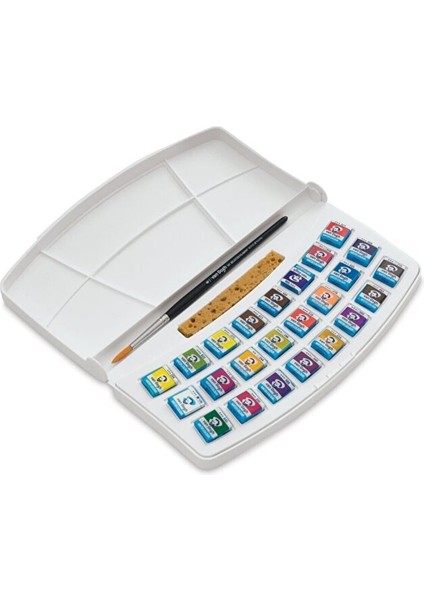 : Tablet Sulu Boya Seti : 24 Renk (Botanic Renkler) (Plastik Kutu)