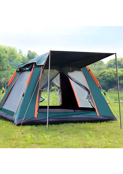 8 Kişilik Tam Otamatik Tenteli Kamp Çadırı Portatif Anti-Uv Su Geçirmez Outdoor Plaj Piknik