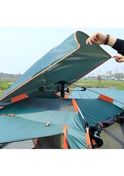 8 Kişilik Tam Otamatik Tenteli Kamp Çadırı Portatif Anti-Uv Su Geçirmez Outdoor Plaj Piknik