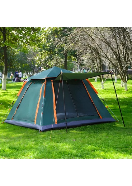 8 Kişilik Tam Otamatik Tenteli Kamp Çadırı Portatif Anti-Uv Su Geçirmez Outdoor Plaj Piknik