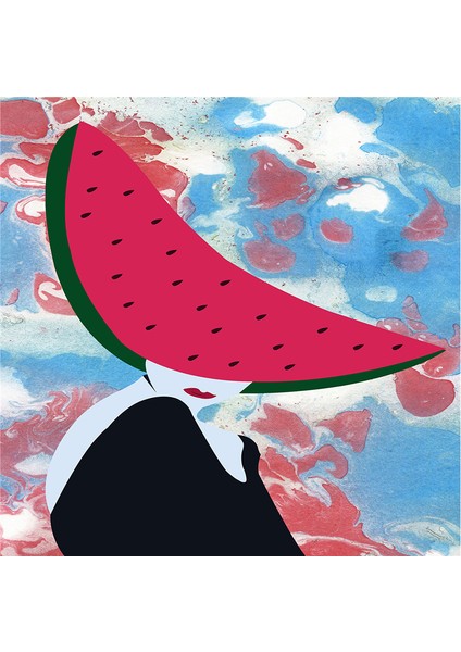 Ilüstrasyon Meyve Manipülasyon Doğal Taş Bardak Altlığı 4'lü Set - Natural Stone Coasters modelleri