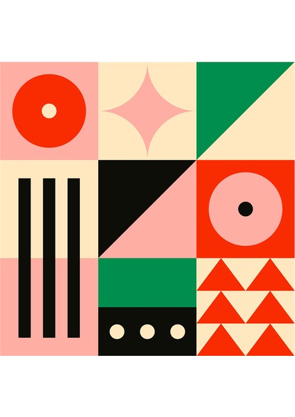 Geometrik Desenler Doğal Taş Bardak Altlığı 4'lü Set - Natural Stone Coasters indirimleri