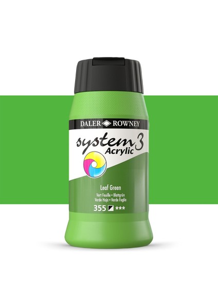 System 3 Akrilik Boya 500ML 355 Leaf Green