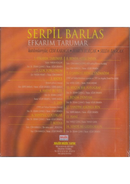 Serpil Barlas - Efkarım Tarumar (CD)