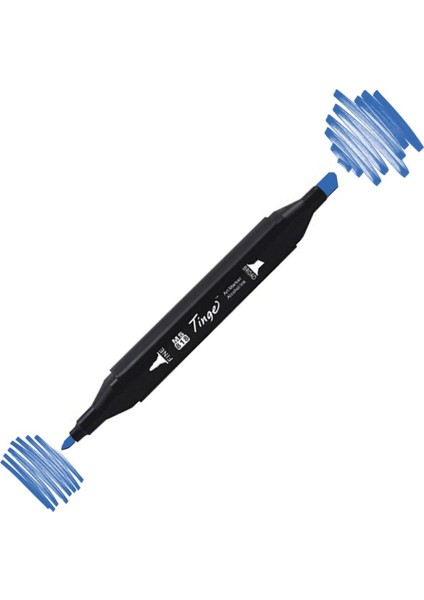 Twin Çift Uçlu Marker Kalemi PB74 Brilliant Blue
