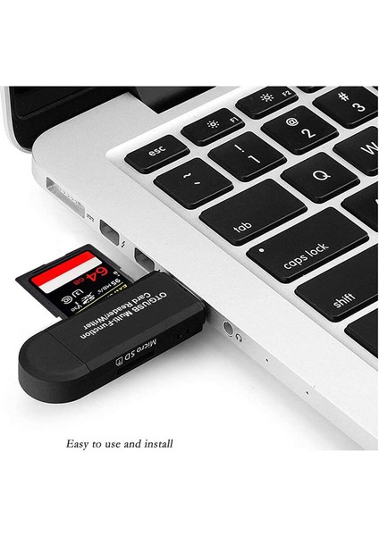 Type C Micro USB Çoklu Hafıza Kart Okuyucu - Otg Çevirici Adaptör