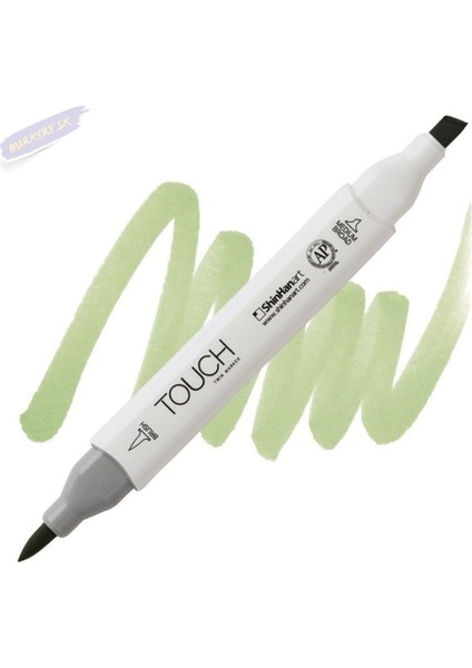 Touch Twın Brush Pen : Çift Taraflı Marker : GY237 Willow Green