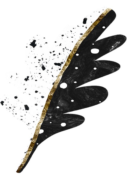 Altın Desenli Yapraklı Doğal Taş Bardak Altlığı 4'lü Set - Natural Stone Coasters fırsatları