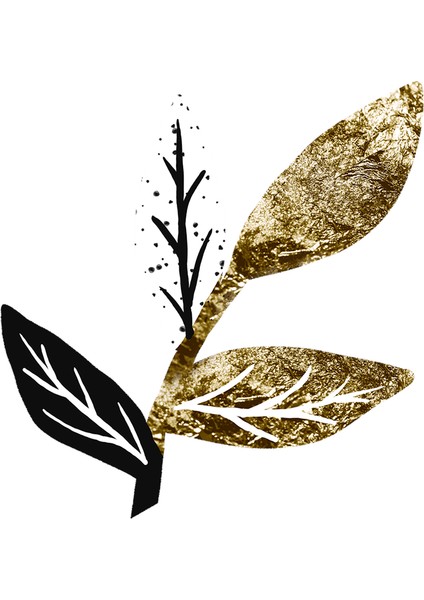 Altın Desenli Yapraklı Doğal Taş Bardak Altlığı 4'lü Set - Natural Stone Coasters indirimleri