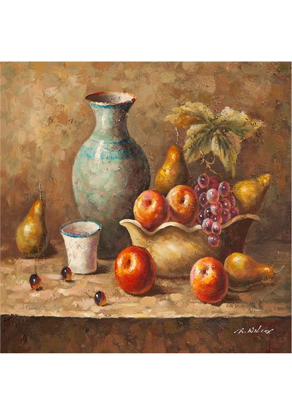 Natürmort Meyveler Doğal Taş Bardak Altlığı 4'lü Set - Natural Stone Coasters indirimleri