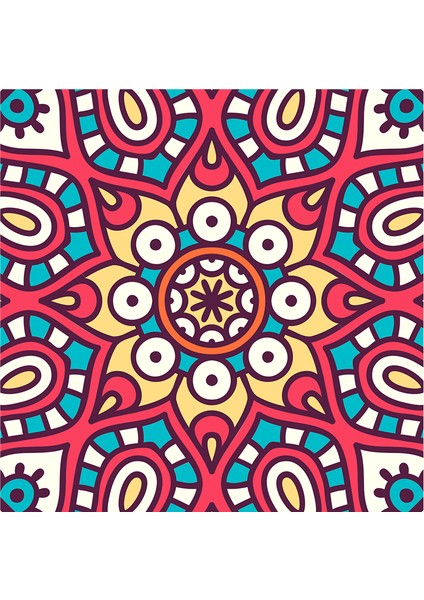 Mandala Desenleri Doğal Taş Bardak Altlığı 4'lü Set - Natural Stone Coasters fırsatları