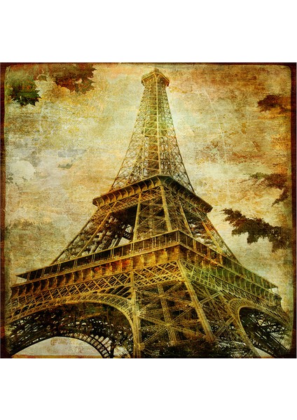 Kolaj Eyfel ve Paris Doğal Taş Bardak Altlığı 4'lü Set - Natural Stone Coasters fırsatları