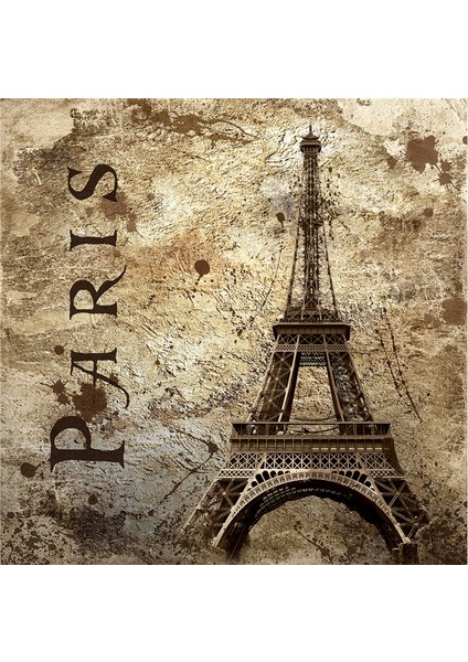 Kolaj Eyfel ve Paris Doğal Taş Bardak Altlığı 4'lü Set - Natural Stone Coasters indirimleri