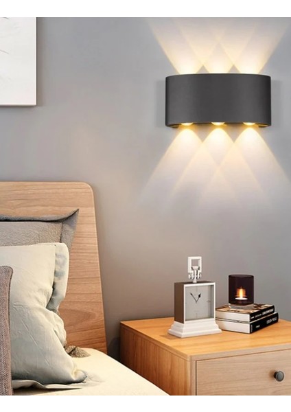 Haiti Desenli Çit Taraflı Ledli Aplik 10W Kendindenledli Içmekan Dışmekan Kullanımına