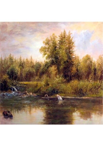 Doğa Manzarası Doğal Taş Bardak Altlığı 4'lü Set - Natural Stone Coasters modelleri