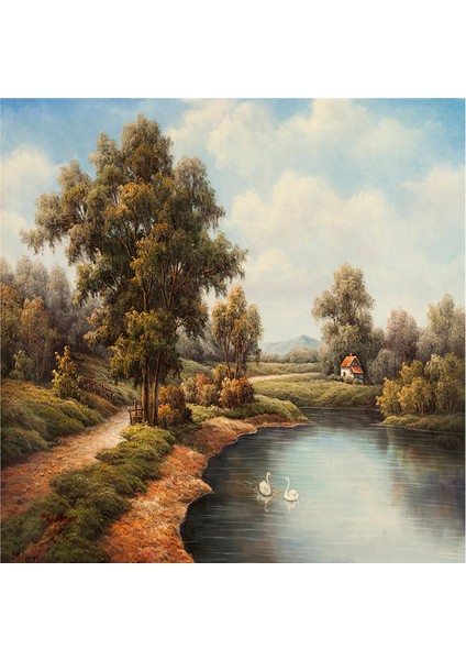 Doğa Manzarası Doğal Taş Bardak Altlığı 4'lü Set - Natural Stone Coasters fırsatları