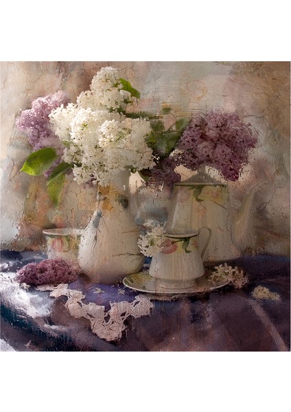 Lale ve Çiçekler Doğal Taş Bardak Altlığı 4'lü Set - Natural Stone Coasters indirimleri