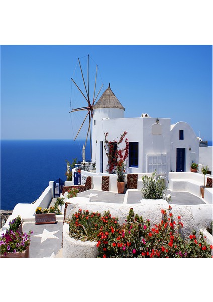 Eyfel Kulesi Santorini Venedik ve Zafer Takı Doğal Taş Bardak Altlığı 4'lü Set - Natural Stone Coasters indirimleri