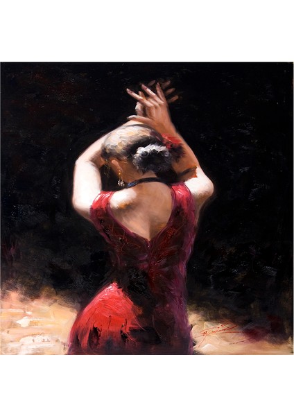 Ispanyol Dansçı Kadınlar Doğal Taş Bardak Altlığı 4'lü Set - Natural Stone Coasters fırsatları