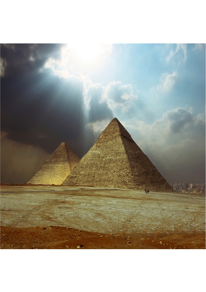 Mısır Piramitleri Doğal Taş Bardak Altlığı 4'lü Set - Natural Stone Coasters fırsatları