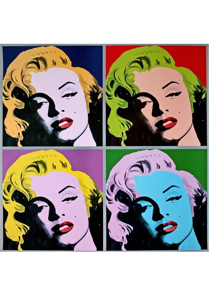 Marilyn Monroe Pop Art ve Portreleri Doğal Taş Bardak Altlığı 4'lü Set - Natural Stone Coasters modelleri