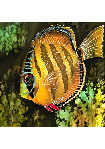 Renkli Balıklar Doğal Taş Bardak Altlığı 4'lü Set - Natural Stone Coasters modelleri