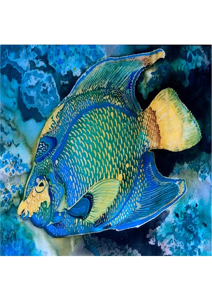 Renkli Balıklar Doğal Taş Bardak Altlığı 4'lü Set - Natural Stone Coasters indirimleri