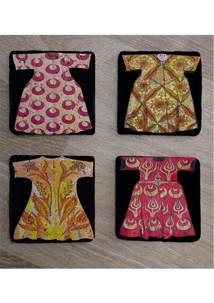 Padişah Kaftanları Doğal Taş Bardak Altlığı 4'lü Set - Natural Stone Coasters fiyatları