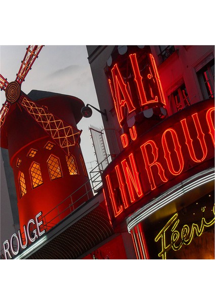 Moulin Rouge Pisa Kulesi ve Londra Metro Girişi Doğal Taş Bardak Altlığı 4'lü Set - Natural Stone Coasters modelleri