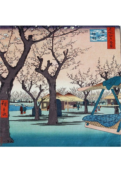 Japon Sanatı Manzaralar Doğal Taş Bardak Altlığı 4'lü Set - Natural Stone Coasters indirimleri