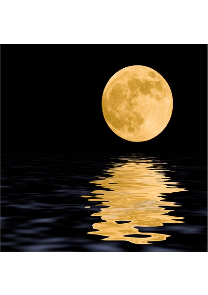 Ay ve Gün Batımı Manzaralar Doğal Taş Bardak Altlığı 4'lü Set - Natural Stone Coasters fırsatları