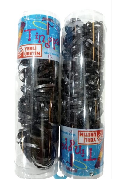 Saç Örgü Lastiği Mini Ince Lastik Çocuk Saç Toka (Kalın) Siyah Siyah