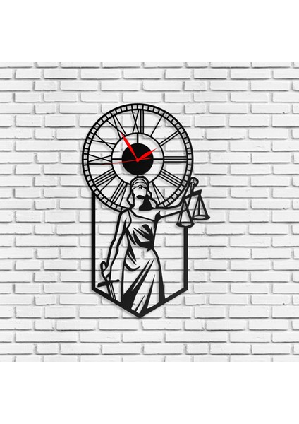 Duvar Saati Hukuçulara Özel Adalet Terazi Tasarımlı Ev ve Ofis Dekoratif Metal Duvar Saati fiyatları