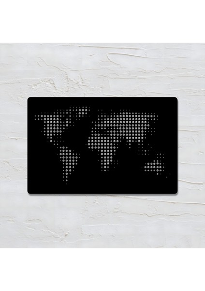 Dünya Haritası Tasarımlı Metal Duvar Tablosu Dekoratif Ev ve Ofis Için Özel modelleri