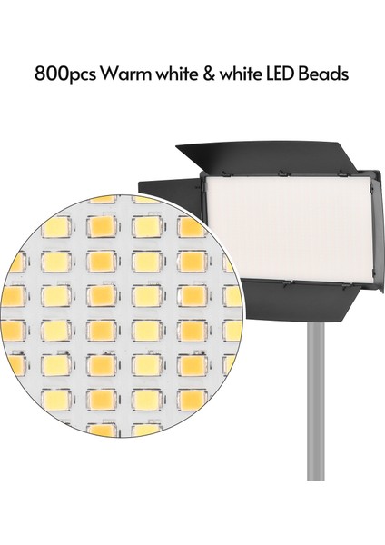 800 LED Pro LED-800 Video Işık Panelli Kamera Işığı Youtube Video Işık Iki Adet Batarya Dahil modelleri