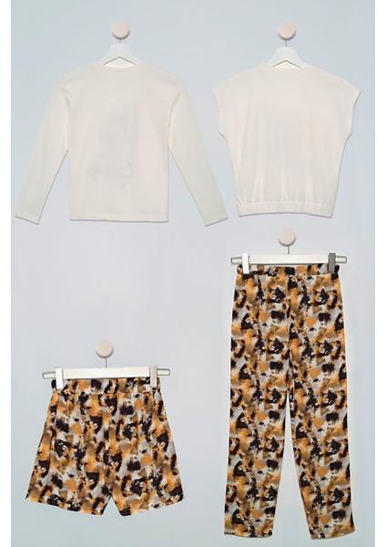 4'lü Batik Desen Pantolon Şort Siyah Takım S27736 fiyatları