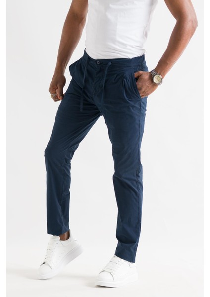 Çift Pileli Regular Fit Beli Lastikli Iplikli Yazlık Ince Kumaş Erkek Jogger Pantolon fiyatları