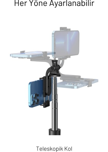 Bluetooth Uzaktan Kumanda Cep Telefonu Tutucu Tripod Uzatılabilir Selfi Çubuğu SF13