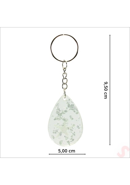 Epoksi Yıldızlı Anahtarlık, Gümüş - 1 Adet fiyatları