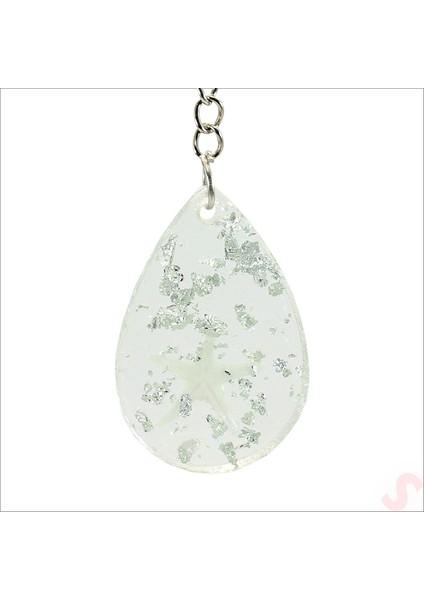 Epoksi Yıldızlı Anahtarlık, Gümüş - 1 Adet modelleri