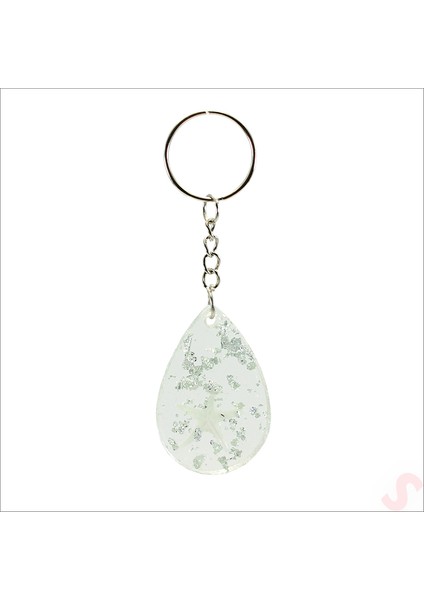 Epoksi Yıldızlı Anahtarlık, Gümüş - 1 Adet fırsatları