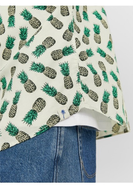 James Palma Conv Erkek Yeşil Desenli Gömlek fırsatları