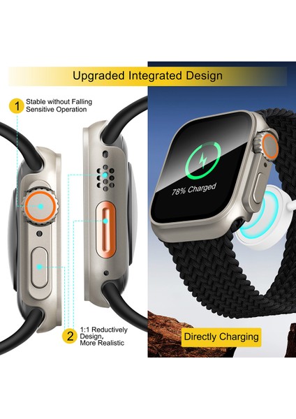 Apple Watch Seri 7/8/9 (41MM) Akıllı Saatinizi Ultra Görünümlü Dönüştürücü Çevirici