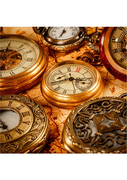 Köstekli Saatler Doğal Taş Bardak Altlığı 4'lü Set - Natural Stone Coasters modelleri